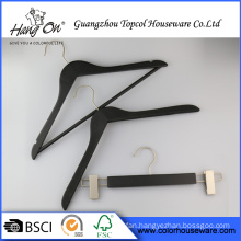 Black wooden hangers luxury for clothes